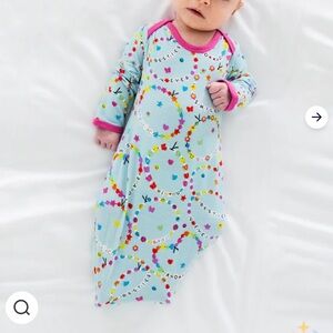 Little Sleepies Newborn Gown. Friends Forever Print.